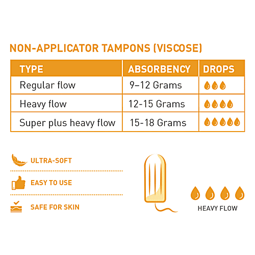 SIRONA Period Made Easy Tampons - 20 Piece | For Super Heavy Flow | Biodegradable Tampons | FDA Approved, 20 pcs  Prevent Staining & Odour