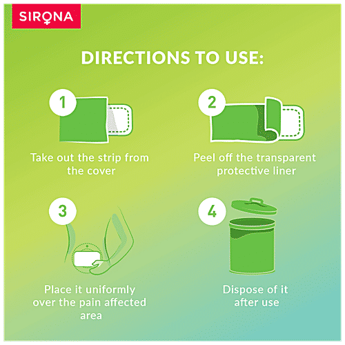 SIRONA Teens Period Pain Relief Patches With Hydrogel Properties, 5 pcs  