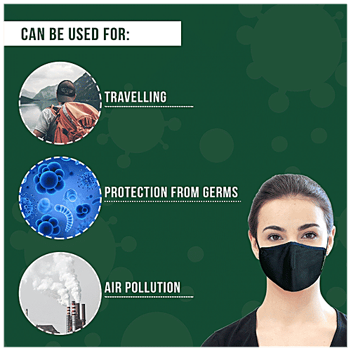 Bodyguard N95 + PM2.5 Anti Pollution Face Mask With Activated Carbon - Large, 1 pc  Washable(Once)