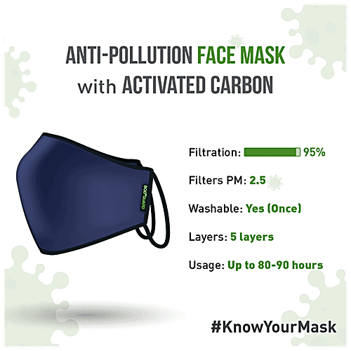 Bodyguard N95 + PM2.5 Anti Pollution Face Mask With Activated Carbon - Large, 1 pc  Washable(Once)