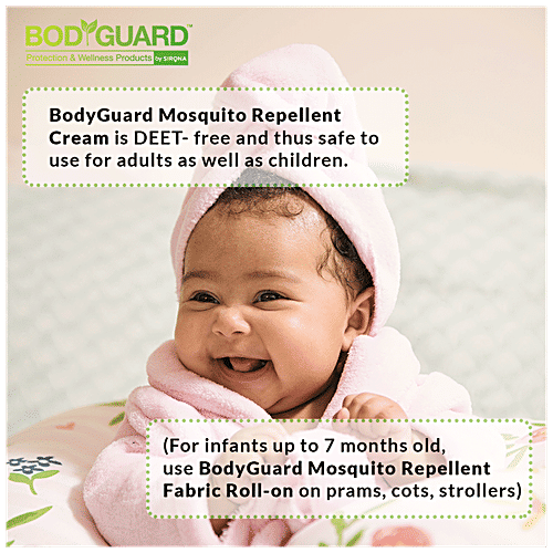 Bodyguard Natural Mosquito Repellent Cream with Aloe Vera and Neem Extracts - 50 g (Pack of 3), 50 g (Pack of 3) 