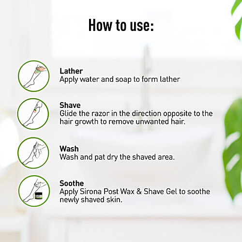 SIRONA Reusable 4 Blade Reusable Body Razor with Aloe Boost For Women, 1 pc  Easy Shave, No Cuts