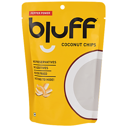 BLUFF Roasted Coconut Chips - Pepper Power, 30 g  