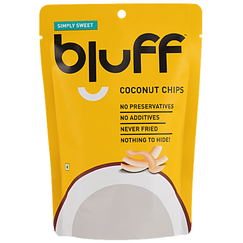 BLUFF Roasted Coconut Chips - Simply Sweet, 30 g  