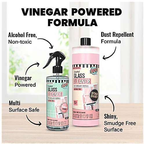 Sovi Eco-Friendly Scented Glass Cleaner - Dust Repellent Formula, Stardust, 500 ml  Eco Friendly, Safe for babies & pets