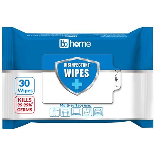 BB Home Disinfectant Wipes, Multipurpose Use, 30 pcs  