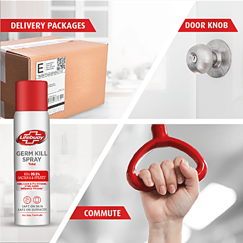 Lifebuoy Germ Protection Spray Total - Kills 99.9% Bacteria & Viruses, 85 ml  