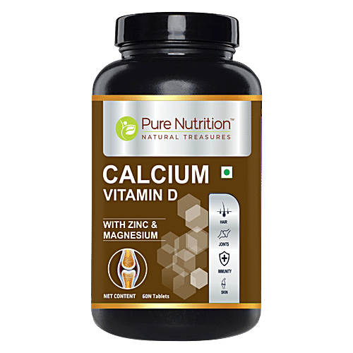Buy Pure Nutrition Calcium for Men & Women With Vitamin D, Magnesium