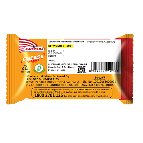 Buy Americana Cheese Cracker Biscuits Delicious & Crunchy Online at
