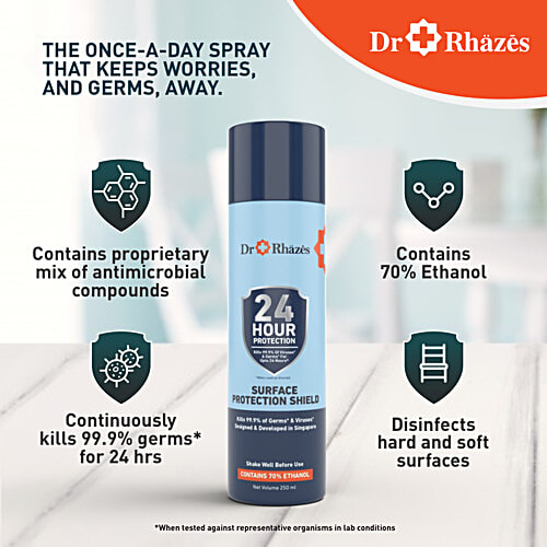 Dr Rhazes 24 Hour Surface Protection Shield, 250 ml (Pack of 3) 