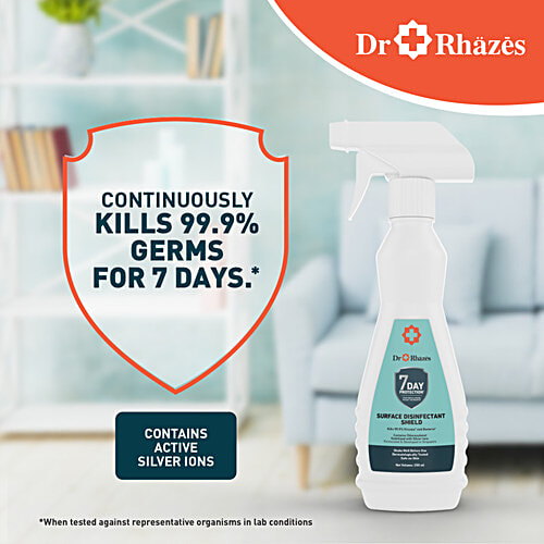 Dr Rhazes 7 Day Surface Disinfectant Shield, 250 ml (Pack of 2) 