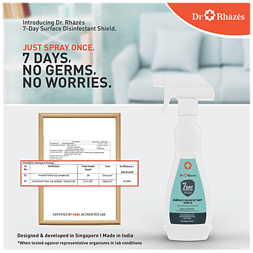 Dr Rhazes 7 Day Surface Disinfectant Shield, 250 ml (Pack of 2) 
