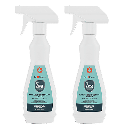 Dr Rhazes 7 Day Surface Disinfectant Shield, 250 ml (Pack of 2) 