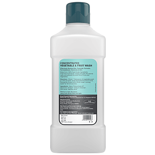 Dr Rhazes Concentrated Vegetable & Fruit Wash, 500 ml  