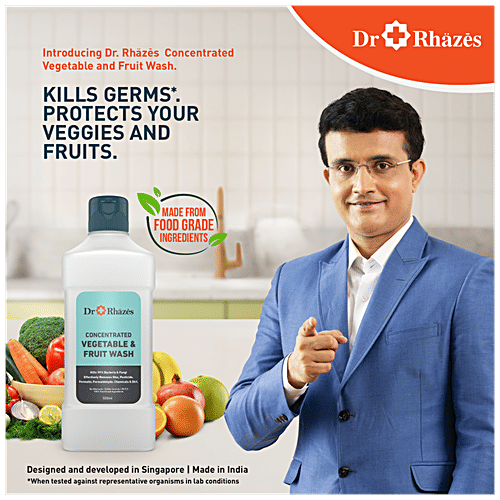 Dr Rhazes Concentrated Vegetable & Fruit Wash, 500 ml  