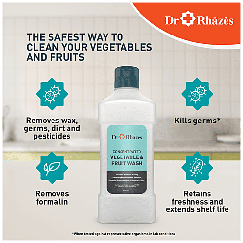 Dr Rhazes Concentrated Vegetable & Fruit Wash, 500 ml  