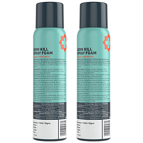 Dr Rhazes Germ Kill Spray Foam, 110 ml (Pack of 2) 