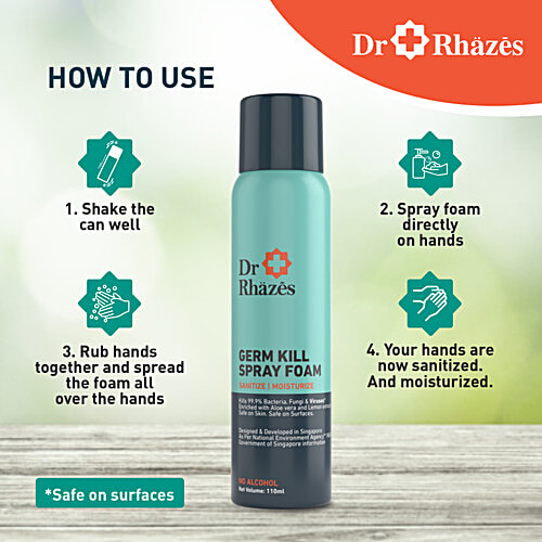 Dr Rhazes Germ Kill Spray Foam, 110 ml (Pack of 2) 