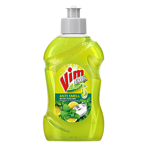 Vim Dishwash Anti Smell Liquid - Pudina, 250 ml  