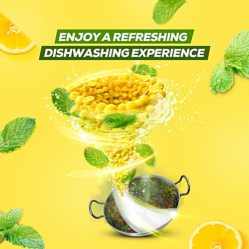 Vim Pudina Fresh Dishwash Gel, 500 ml  Degreasing Power of Lemons