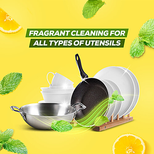 Vim Pudina Fresh Dishwash Gel, 500 ml  Degreasing Power of Lemons