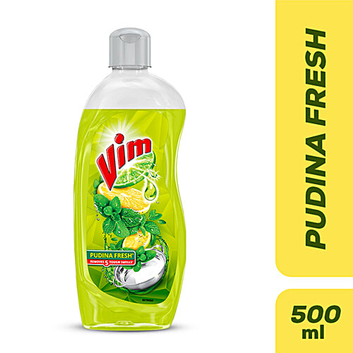 Vim Pudina Fresh Dishwash Gel, 500 ml  Degreasing Power of Lemons