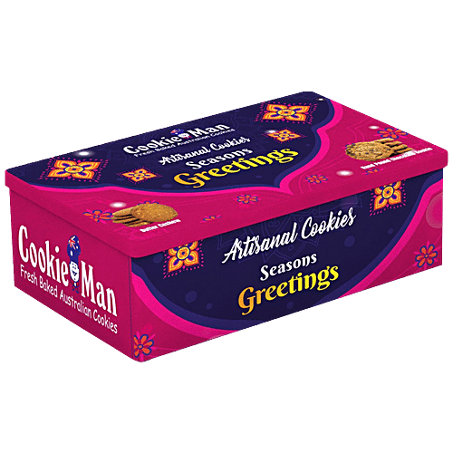 Cookie Man Artisanal Cookies - Seasons Greetings, 300 g Tin 