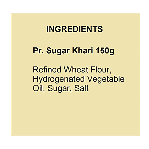 KABHI B Premium Sugar Khari, 150 g  Zero Trans Fat, Zero Cholesterol