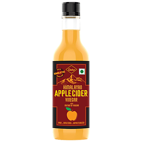 Dabur Himalayan Apple Cider Vinegar - With Mother, Raw, Unfiltered & Unpasteurised, 500 ml No Added Preservatives & Color