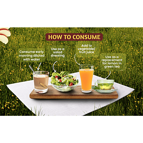 Dabur Himalayan Apple Cider Vinegar - With Mother, Raw, Unfiltered & Unpasteurised, 500 ml No Added Preservatives & Color