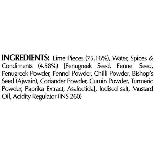 Dabur Hommade Lime Pickle, 400 g  