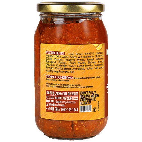 Dabur Hommade Lime Pickle, 400 g  
