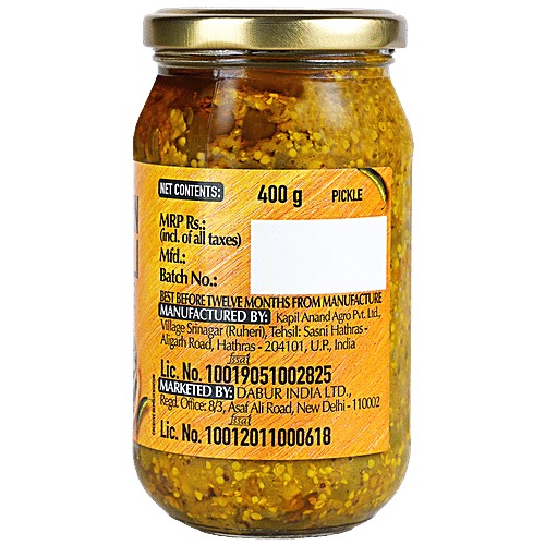 Dabur Hommade Green Chilli Pickle, 400 g  