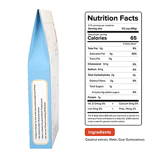 HandS Cream Of Coconut Milk - 6% Fat, Natural & Real Taste, 200 ml  No Preservatives