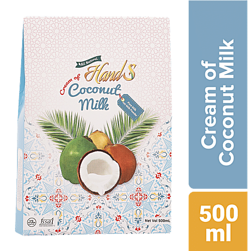 HandS Cream Of Coconut Milk - 6% Fat, Natural & Real Taste, 200 ml  No Preservatives