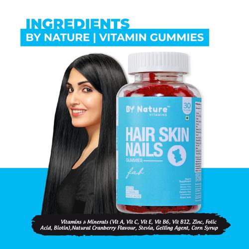 Buy By Nature Hair & Skin Vitamin Gummies With Biotin & Folic Acid Online  at Best Price of Rs 550 - bigbasket