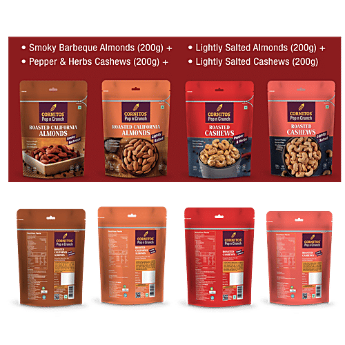 Cornitos Indie Nuts, 800 g (Pack of 4) 