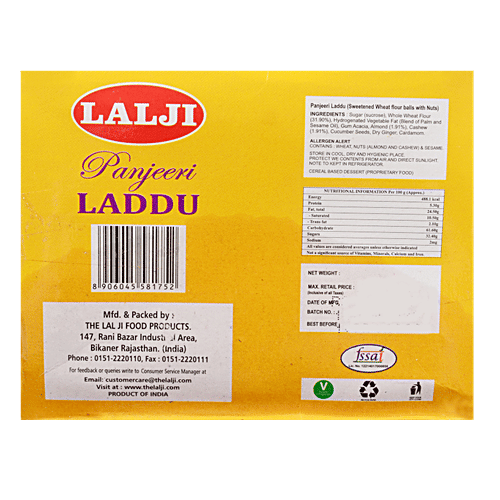 LALJI Panjeeri Laddu - Premium Delight, 200 g Box 