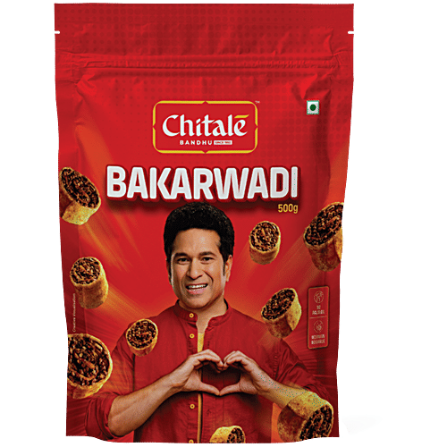 Chitale Bandhu Bakarwadi, 500 g  No Onion & Garlic, No Palm Oil, Crunchy Texture