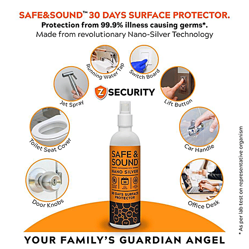 SAFE & SOUND 30 Days Surface Protector With Nano Silver, 100 ml  