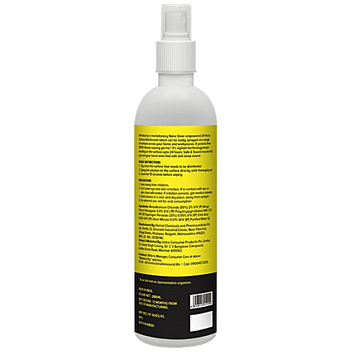 SAFE & SOUND 24 Hrs Surface Disinfectant With Nano Silver, 200 ml  