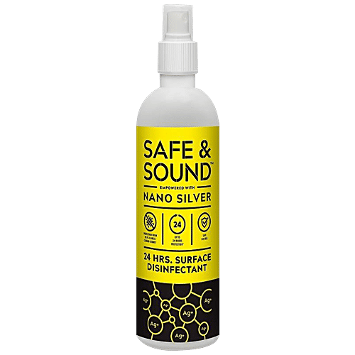 SAFE & SOUND 24 Hrs Surface Disinfectant With Nano Silver, 400 ml  