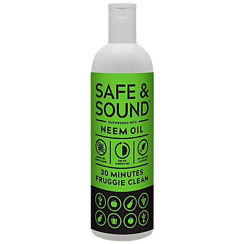SAFE & SOUND 30 Minutes Fruggie Clean With Neem Oil, 250 ml  