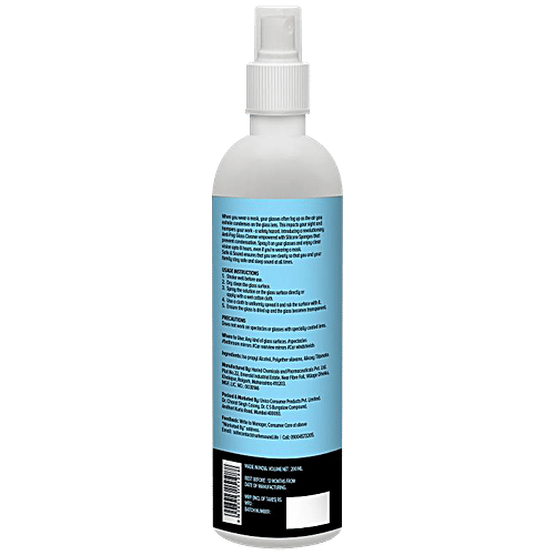 SAFE & SOUND 8 Hours Anti-Fog Glass Cleaner With Silicone Sponges, 200 ml  