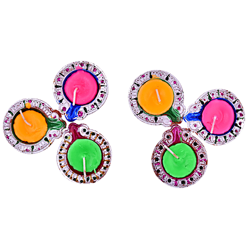 Dia Craft Dia Craft Designer Wax Diya Box - 1b, 6 pcs  