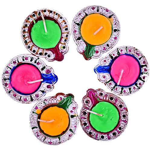Dia Craft Dia Craft Designer Wax Diya Box - 1b, 6 pcs  