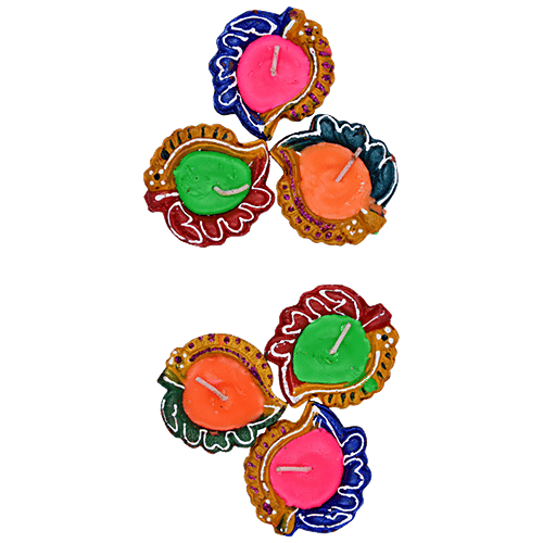 Dia Craft Dia Craft Designer Wax Diya Box - 1c, 6 pcs  
