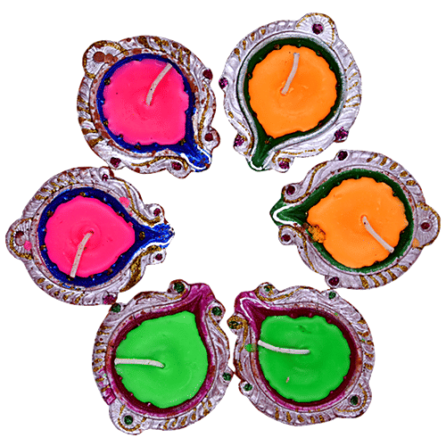 Dia Craft Dia Craft Designer Wax Diya Box - 1d, 6 pcs  