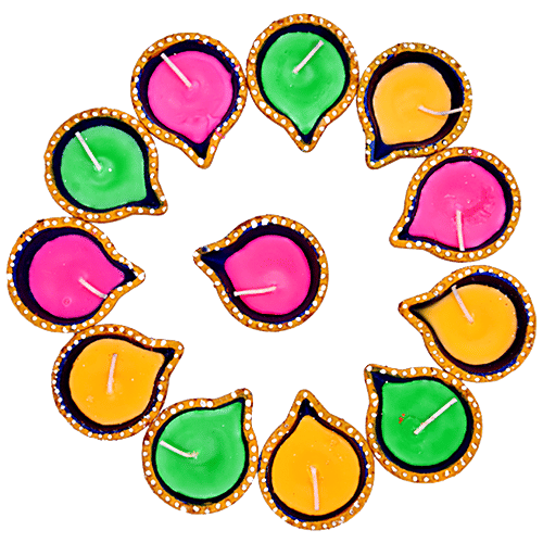 Dia Craft Dia Craft Designer Wax Diya Box - 1b, 12 pcs  