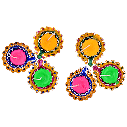 Dia Craft Dia Craft Designer Wax Diya Box, 6 pcs  